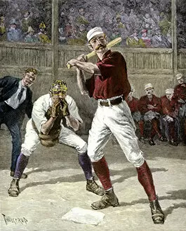 Sports:recreation Gallery: Baseball game in the 1880s