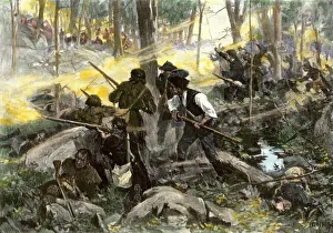English Prints: Battle of Kings Mountain, South Carolina