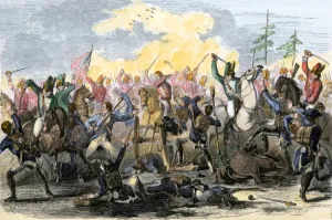 Cavalry Prints: Battle of Waxhaw, South Carolina during the American Revolutionary War