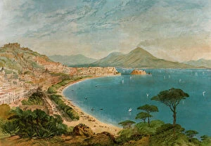World places:historical views Gallery: Bay of Naples, Italy, 1800s