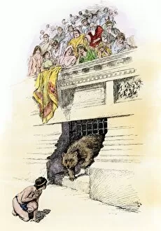 Stadium Collection: Bear let loose on a prisoner in ancient Rome