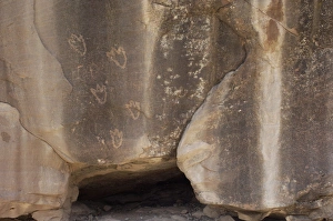 Pre Columbian Prints: Bear paw petroglyphs of the Anasazi/Ancestral Puebloans