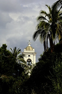 Latin American Prints: Belfry of the old cathedral in the Spanish colonial city of Cuenca