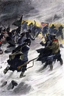 Benedict Arnolds attack on the British in Quebec in the winter of 1775