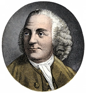 Diplomat Prints: Benjamin Franklin portrait while in London