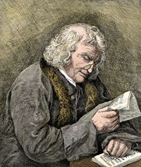Benjamin Franklin reading