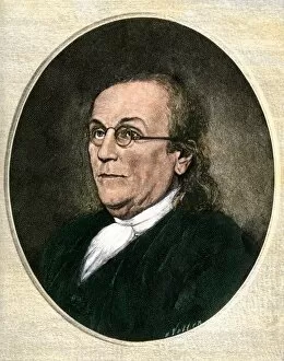 Franklin Collection: Benjamin Franklin wearing eyeglasses