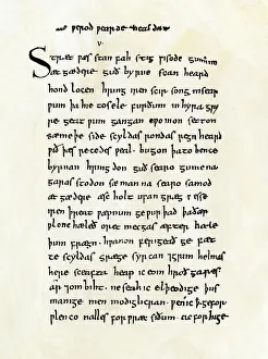 Europe Gallery: Beowulf manuscript page