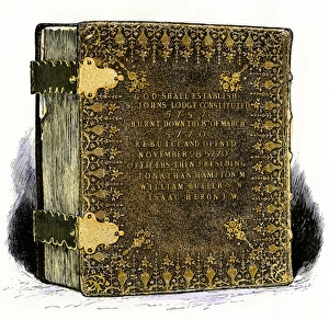 Inauguration Prints: Bible on which George Washington took the Oath of Office to become the first US