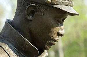 First Alabama Colored Regiment Gallery: Black soldier statue, Contraband Camp historic site, Corinth MS