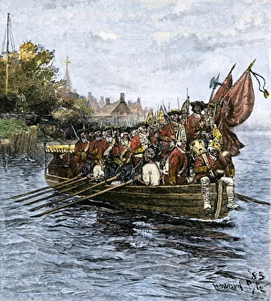 Last boatload of British troops evacuating New York City
