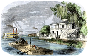 Plantation Gallery: Boats on the lower Mississippi River, 1850s