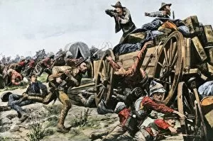 Supply Wagon Gallery: Boer War battle, 1902