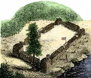 1775 Collection: Boones Fort, founded by Daniel Boone, 1775