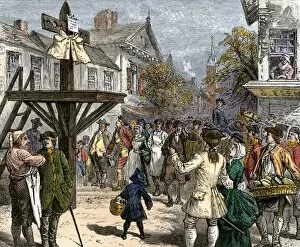 1770s Collection: Boston Tea Party looter ridiculed