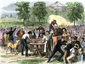 Outdoor Cooking Gallery: Brennan Society picnic, New York City, 1800s