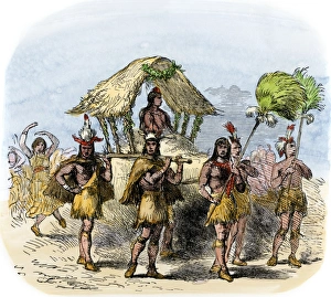 Ritual Gallery: Bride brought to a Florida Native American chief, 1600s
