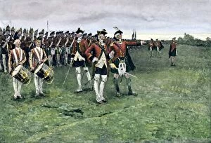 French Canada Gallery: British army gathering to capture Quebec, 1759