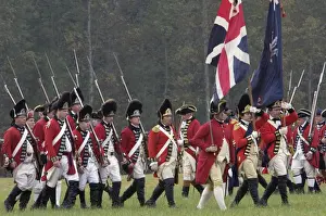 British army takes the field in a reenactment of the surrender at Yorktown