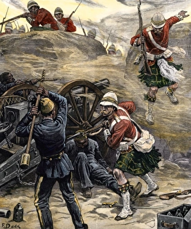 Egypt Prints: British attack on Egyptian artillery at Tell el-Kebir