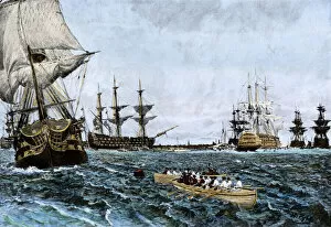 Harbor Gallery: British evacuation of Charleston SC, 1782