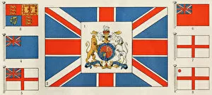 Lion Gallery: British flags and coat of arms