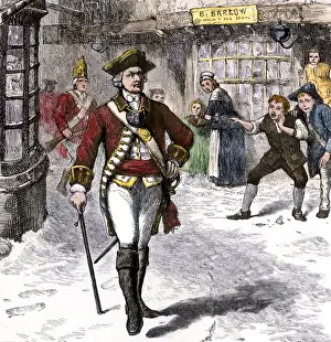 Occupy Prints: British officer harassed by colonial boys in Boston before the Revolutionary