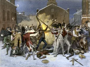 Shoot Prints: British soldiers kill four civilian protesters in the Boston Massacre