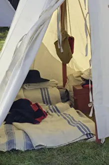 British soldiers tent, Revolutionary War reenactment at Yorktown battlefield