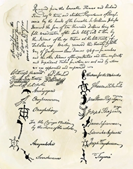 Manuscript Prints: British treaty with members of the Six Nations known as the Iroquois