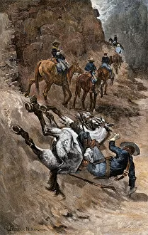 Cavalry Collection: Buffalo soldiers on a rough trail