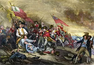 Battle Of Bunker Hill Collection: Bunker Hill battle, 1775