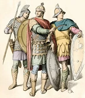 Constantinople Collection: Byzantine Empire soldiers