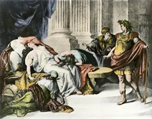Caesar Augustus finding Cleopatras body after she committed suicide