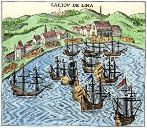 Latin America:Caribbean Collection: Callao, Peru, under Spanish rule, 1620