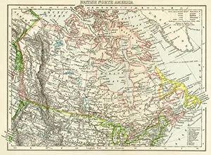 Canadian history Gallery: Canada map, 1870s