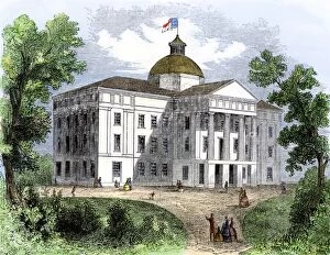 State Capital Gallery: Capitol of North Carolina, 1850s