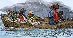 Captain John Smith exploring the Chesapeake Bay region