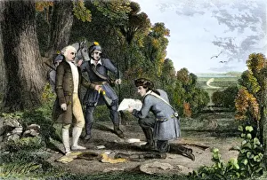 American Revolution Prints: Capture of British agent John Andre and discovery of Benedict Arnolds treason