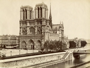 World Places:historical View Prints: Cathedral of Notre Dame, Paris