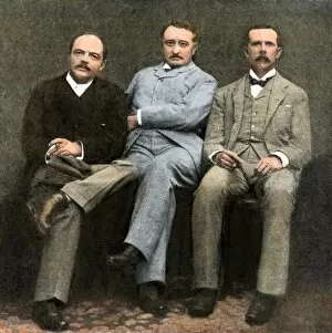 Colonialism Collection: Cecil Rhodes and other British South Africa Company officials, 1896