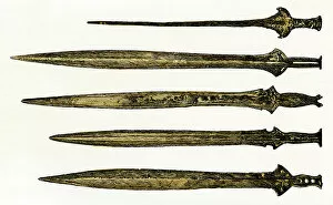 Middle Ages Collection: Celtic bronze swords