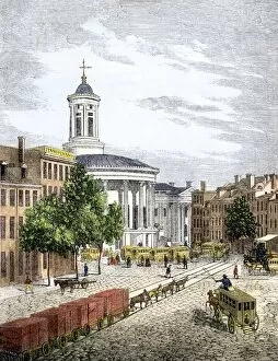 Philadelphia Gallery: Center of Philadelphia, 1850s