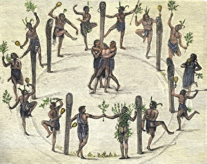 Dance Prints: Ceremonial dance of the Carolina Indians