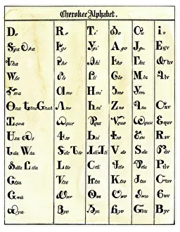 Cherokee alphabet developed by Sequoyah