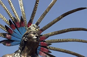Latin America Gallery: Chichimeca native, statue in Queretaro, Mexico