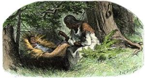 Family Gallery: Child care in a Native American camp
