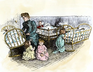 Social Reform Prints: Children in Jane Addams Hull House day nursery