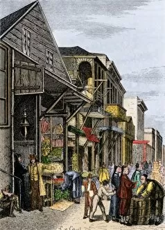 Chinatown shops, San Francisco, 1880s