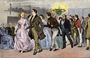Dance Prints: Christmas holiday party with dancing